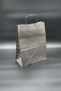 Papirna kesa sa uvrnutom drškom 24x12x32 crna