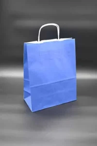 Papirna kesa sa uvrnutom drškom 24x12x32 plava