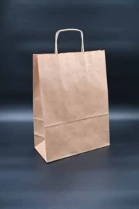 Papirna kesa sa uvrnutom drškom 26x12x35 braon