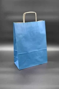Papirna kesa sa uvrnutom drškom 26x12x35 plava