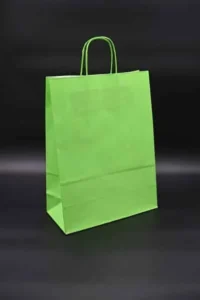 Papirna kesa sa uvrnutom drškom 26x12x35 svetlo zelena